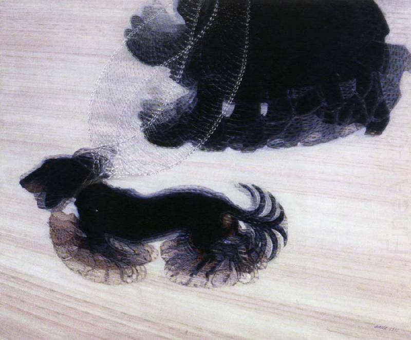 dynamism of a dog on a leash, giacomo balla